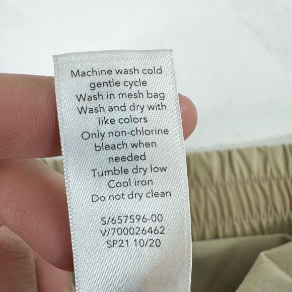 Athleta Brooklyn Textured Jogger Pants Womens 22 Tan Checkered Pockets Pull On - Picture 6 of 10